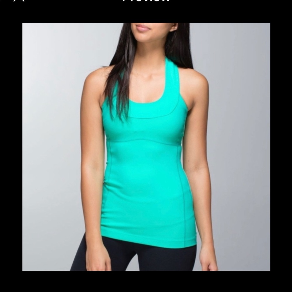 GUC lulu lemon teal tank. Size 8